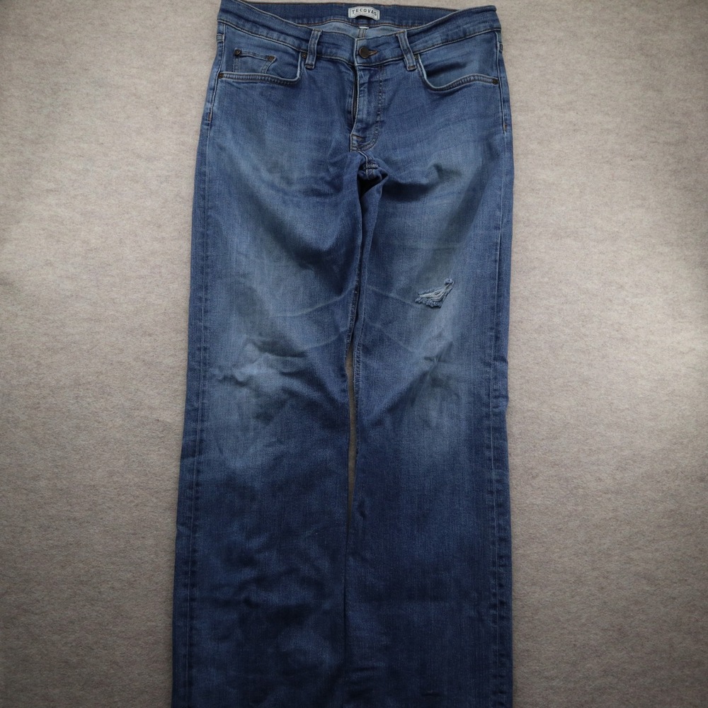 Tecovas Jeans 34x34 Standard Fit Modern Western Blue Denim Distressed